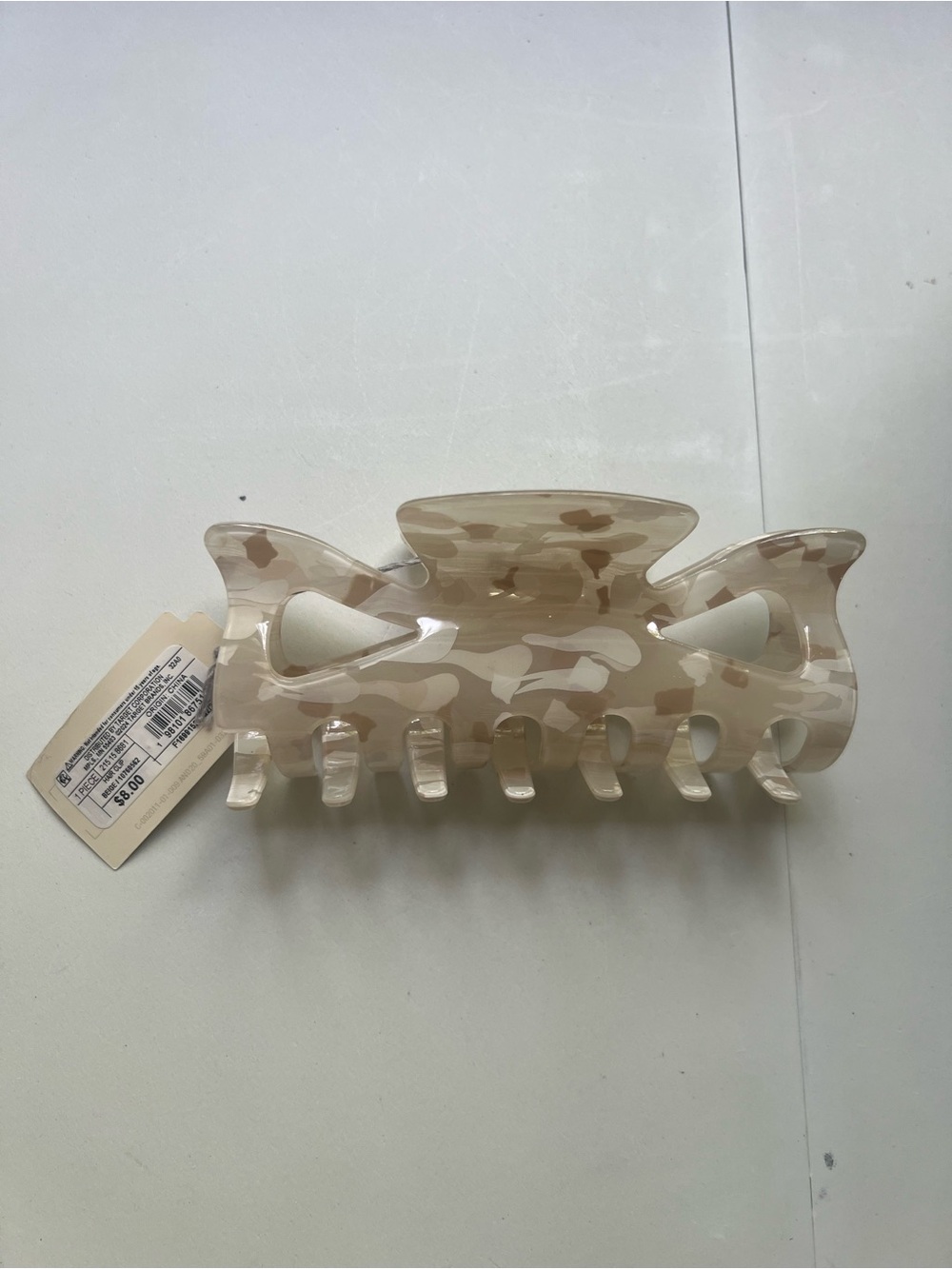 a new day Beige Tortoiseshell Resin Hair Claw Clip